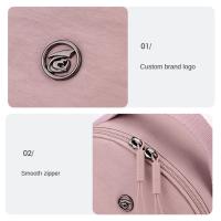 Bolsa de almacenamiento de nailon para teléfono móvil, bolso redondo pequeño informal de gran capacidad, Color sólido, estilo coreano, bolso de hombro individual para estudiantes - details 3