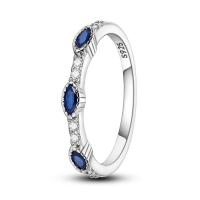 Anillo de plata de ley con circonita cúbica y cielo estrellado geométrico - details 0