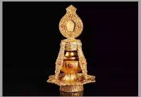 Olla de Tapa Hecha a Mano de Tantrismo Nepes Olla de Vidado de Cobre Puro Dorado para el Hogar - details 8