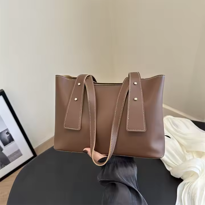 Bolso de Mano para Mujer de Gran Capacidad Textura Suave, Estilo Europeo-Americano, Bolso Cruzado de Hombro Underarm - 1