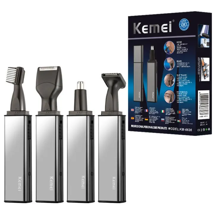 Recortador de pelo de nariz y Oreja para hombres, recortador de cejas eléctrico, todo en uno, Original, kit de aseo corporal recargable - 1