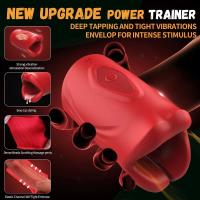 Leten masturbador masculino estimulador de entrenamiento vibrador con Control de aplicación anillo de retardo glande entrenador juguete sexual para hombres - details 1
