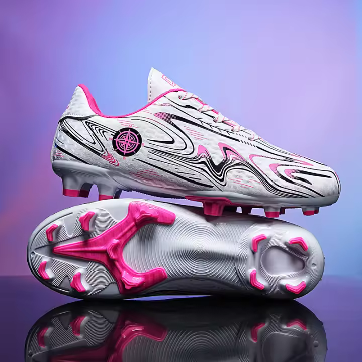 Zapatos de Fútbol para Niños Zapatillas de Deportiva de Cuero Antideslizante Suela de Goma Natural - 1