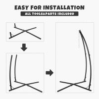 Hamaca de acero resistente con soporte en C, soporte de marco sólido para Columpio de porche, silla - details 6