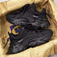 Nuevos zapatos deportivos informales transpirables para correr con suela gruesa de malla, zapatos deportivos de moda para correr y caminar para hombre - details 11
