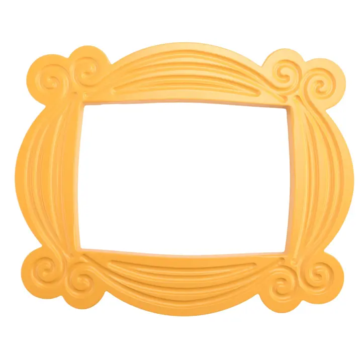 Marco de puerta de Mónica hecho a mano, marcos de fotos amarillos de madera, colección de decoración del hogar coleccionable, regalo de Cosplay - 1