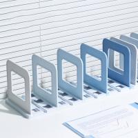 Sujetalibros desmontables ajustables, divisores antideslizantes, soporte para libros de escritorio, ahorro de espacio, soporte Vertical anticaída para libros en el aula - details 12