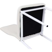 Sillas de Comedor Juego de 4 Sillas de Metal para Cocina, Silla de Mesa Comoda Silla con Asiento Tapizado, Negro - details 22
