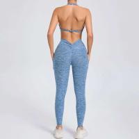 Traje de entrenamiento de gimnasia reforzado deportivo para mujer, ropa deportiva para mujer, traje de yoga rojo, negro y rosa 2024 - details 36