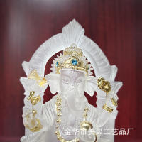 Adorno de Dios elefante, artesanía de resina de vidrio de agua, decoración india tailandesa de alta calidad - details 3