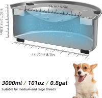 Bol de Agua para Perros de Acero Inoxidable Sin Derrames, Alimentador de Mascotas Lento y Sin Salpicaduras - details 9