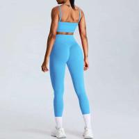 Conjunto de ejercicio de yoga sin costuras para mujer, ropa deportiva de entrenamiento portátil, gimnasio y fiesta, conjunto de 2 piezas - details 8