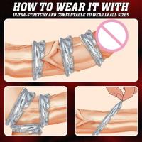 Leten-Anillo de silicona reutilizable para agrandar el semen, eyaculación retardada, juguetes sexuales para erección, suministros para adultos - details 2