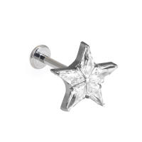 Anillo de labio Labret de estrella de titanio F136 para mujer, cartílago de la oreja, Tragus, hélice, lóbulo, pendientes Daith, Piercing, joyería corporal, 1PC - details 2