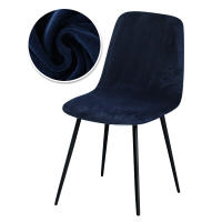 Funda de silla de tela de terciopelo, 23 colores, respaldo corto, tamaño pequeño, funda de asiento para silla de Bar, para comedor, hogar, 1/2/4/6 Uds. - details 13