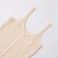 PB&ZA2025 camisola sin mangas de punto simple con cuello en V estilo perezoso ligeramente transparente ajustada ropa de verano nueva para mujer. - details 10