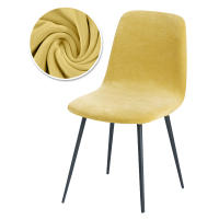 Funda de silla de tela de terciopelo, 23 colores, respaldo corto, tamaño pequeño, funda de asiento para silla de Bar, para comedor, hogar, 1/2/4/6 Uds. - details 25