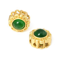 5 uds. De cuentas redondas de latón de Color dorado mate, estilo Vintage, pulseras de cuentas nepalesas, cuentas espaciadoras, suministros para fabricación de joyas, accesorios Diy - details 32