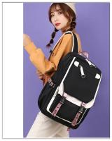 Mochila escolar de nailon para adolescentes, morral de viaje para estudiantes, a la moda - details 12