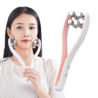 Dispositivo de Lifting Facial eléctrico EMS RF terapia, adelgazamiento Facial, vibración, doble mentón, en forma de V, máquina de levantamiento de mejillas con masajeador de ojos - details 1