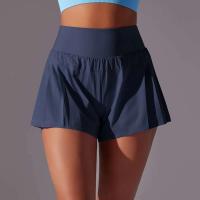 Pantalones cortos deportivos transpirables de cintura alta para mujer, pantalón corto para correr, gimnasio, doble cara, antibrillo, informales, atléticos - details 4