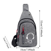 Bolso de pecho Simple Glow para hombre, bolso cruzado de nailon multifuncional de gran capacidad, bolso de hombro impermeable para viaje y ciclismo - details 0