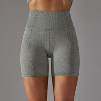 Hamidou-pantalones cortos deportivos de Yoga para mujer, mallas transpirables sin costuras para correr, ciclismo, cintura alta, entrenamiento, gimnasio, Verano - details 19