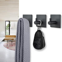 Ganchos para toallas de acero inoxidable, ganchos de pared cuadrados autoadhesivos, soporte dispensador de papel higiénico, ganchos para abrigos de pared, organizador de cocina y baño, 4 Uds. - details 5