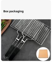 Malla de Barbacoa de Acero Inoxidable 304 Cesta de Asar Antiadherente para Carne y Verduras - details 1