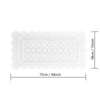 Camino Ence Blanco minimalista moderno, conjunto de decoración de mesa de estilo nórdico, mantel de lino apto para cocina y comedores - details 7