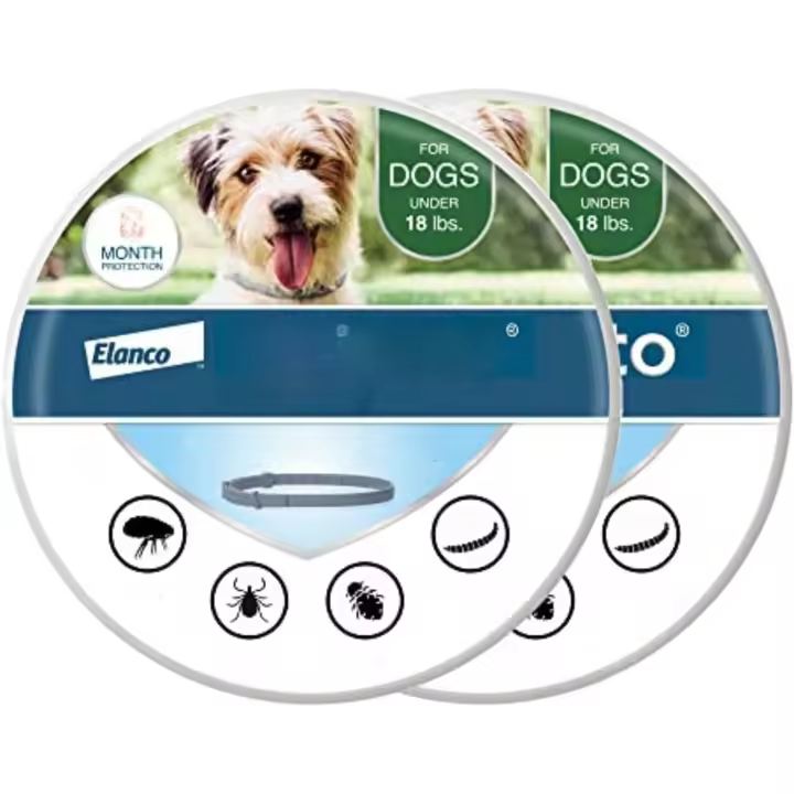 Collar Seresto para perros pequeños, recomendado por veterinarios, tratamiento y prevención de pulgas y garrapatas para perros de menos de 8 kg. |   Paquete de 2 - 1