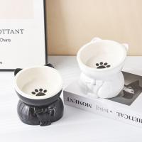 Dispensador de alimentos, cuenco de cerámica para gatos, cuenco creativo y bonito para base alta, alimentador antideslizante desmontable para mascotas, gatito y cachorro - details 8