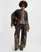 Conjunto de Pantalones de Moda Callejera para Mujer Owwu Estilo Vintage con Manga Larga y Pantalones Anchos Conjunto de Dos Piezas de Tendencia - details 15