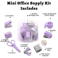 Pequeña grapadora compacta para estudiantes, bonitos suministros de oficina, juego de grapadora en miniatura, kits de grapadora portátiles para suministros de oficina - details 6
