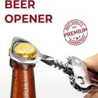 Abridor de vino Premium plateado, abridor de botellas de vino tinto, multifuncional, Manual, aleación de Zinc, 6,86 pulgadas - details 2