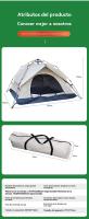 Tienda de campaña 3 personas Automático Deportes al aire libre portatil viajar Protección solar Camping - details 0