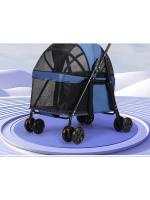 Carrito para mascotas, carrito para perros pequeños y gatos, carrito de peluche ligero y plegable al salir - details 1