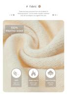 Elegante Suéter de Punto de Cachemira Cuello Falso, Manga Larga, 100% Merino, Ropa de Primavera, Top Básico - details 1