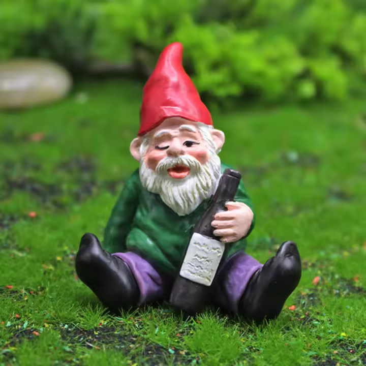 Mini statua de Gnomos de Jardín de hadas, decoración de micropaisaje de Musgo de Resina, statuilla Enana en miniatura de hadas al Aire Libre, Adornos de Resina - 1