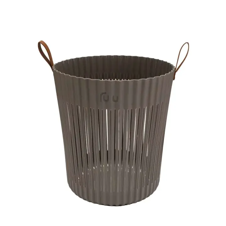 Cesta de lavandería de alta calidad ventilada plegable de almacenamiento de plástico con asa - 1