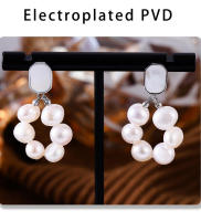 Pendientes de Perlas Naturales de circón pendientes colgantes femeninos pendientes Elegantes - details 7