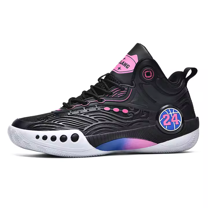 Zapatos de baloncesto superiores altos para hombres zapatillas de deporte zapatos deportivos transpirables antideslizantes - 1