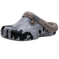 Zuecos de piel para mujer, zapatillas de moda peludas para hombre, calzado para jardín, zapatos de casa impermeables para exteriores, zapatos de trabajo antideslizantes para invierno para hombre - details 13