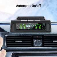 Sistemas de alarma de seguridad para automóviles con pantalla LCD, reloj Digital, sistema de supervisión de presión de neumáticos de coche, USB/Solar TPMS - details 5
