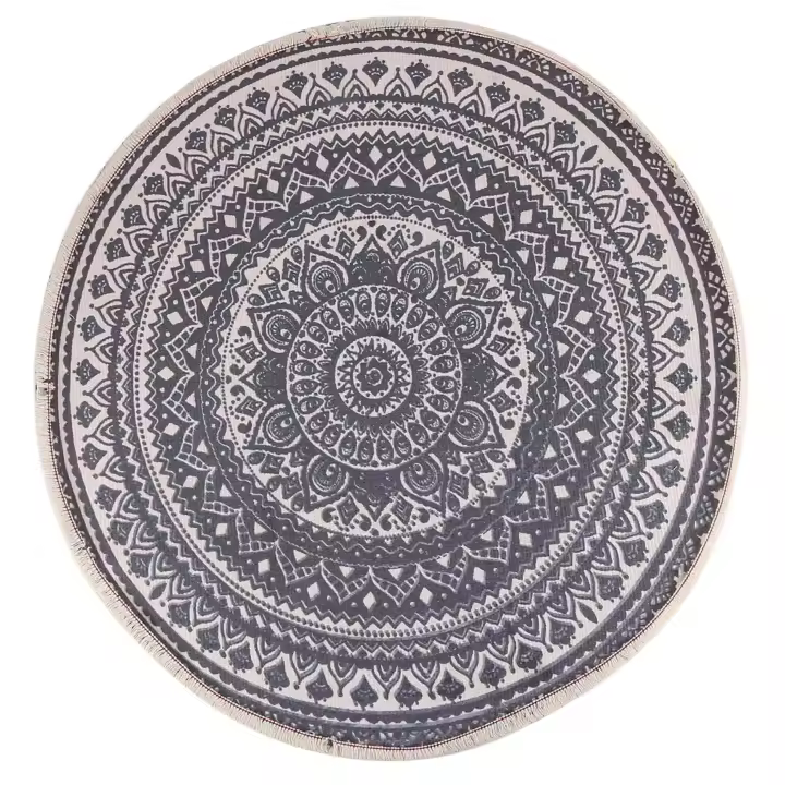 Alfombras redondas de Mandala bohemio para dormitorio, alfombras redondas para sala de estar familiar, café - 1