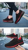 Zapatos de punto para correr para hombre, zapatillas de deporte informales a la moda para hombre, zapatillas deportivas transpirables atléticas para gimnasio, zapatillas ligeras para correr - details 11
