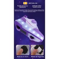 Nueva Moda Cool Zapatos Que Emiten Luz Zapatos De La Mafia Patines De Ruedas Extraíbles - details 7