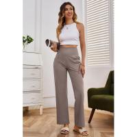 Pantalones de pierna ancha para mujer, cintura alta, lisos, rectos, tres nuevos en otoño, moda coreana, cómodos - details 13