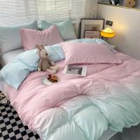 Juego de Ropa de Cama Estilo Coreano de Cuatro Piezas con Color Degradado Funda de Edredón Sábana y Fundas de Almohada para Cama Twin Queen King Super King - details 0