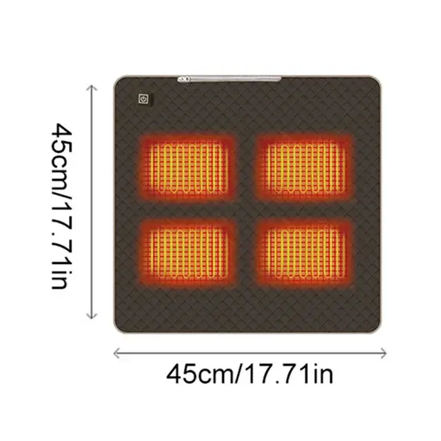 Almohadilla calentadora para el cuerpo, estera de calefacción suave de 12V, 9 temperaturas ajustables, manta de calor eléctrica para invierno - 1